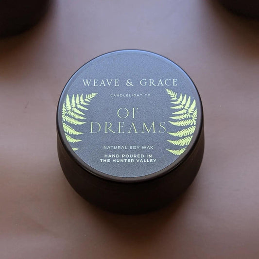 Of Dreams Travel Size Soy Candle ~ Honeysuckle & Jasmine