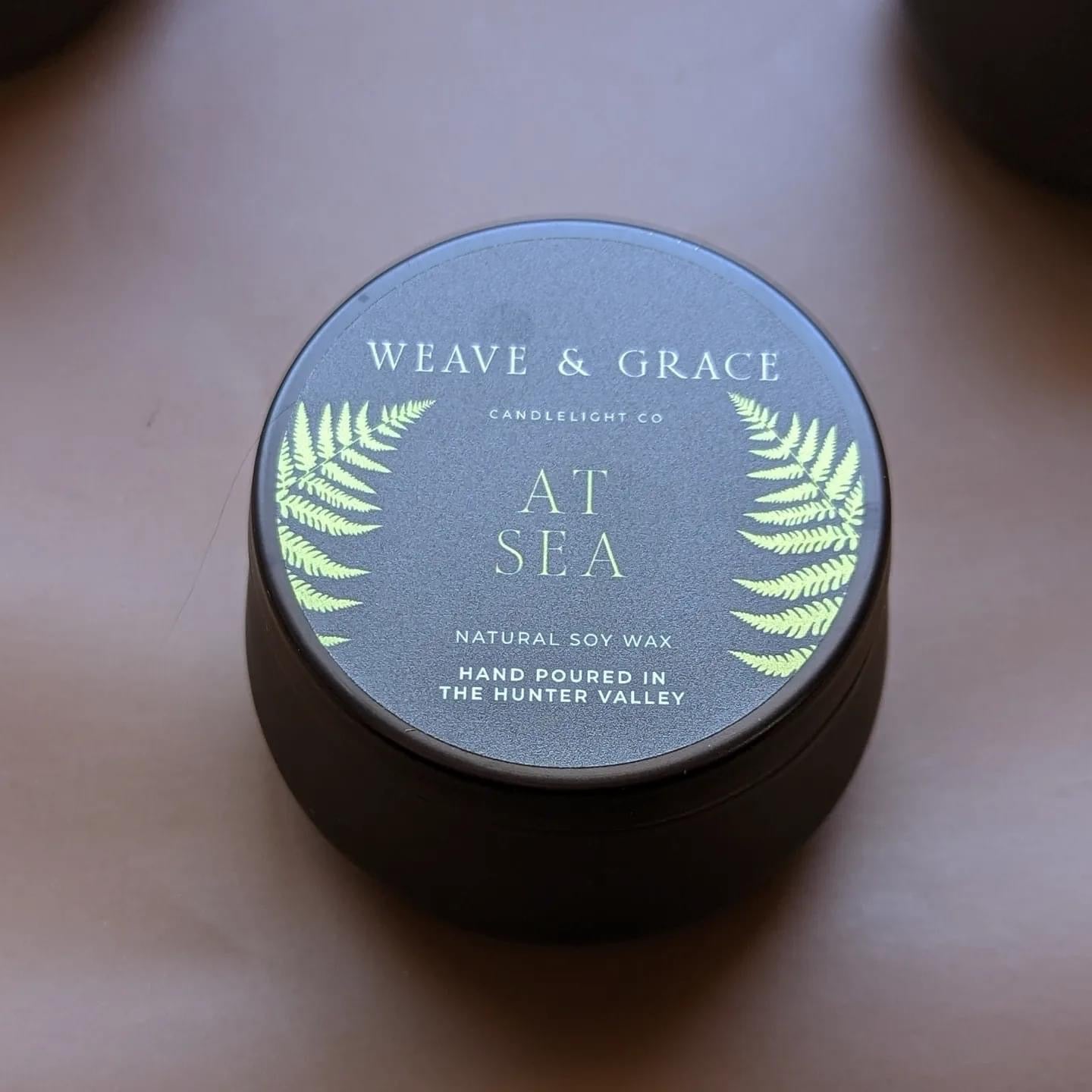 At Sea Travel Size Soy Candle ~ Sea Salt & Driftwood